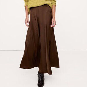 Stretch-Satin Maxi Skirt | Banana Republic